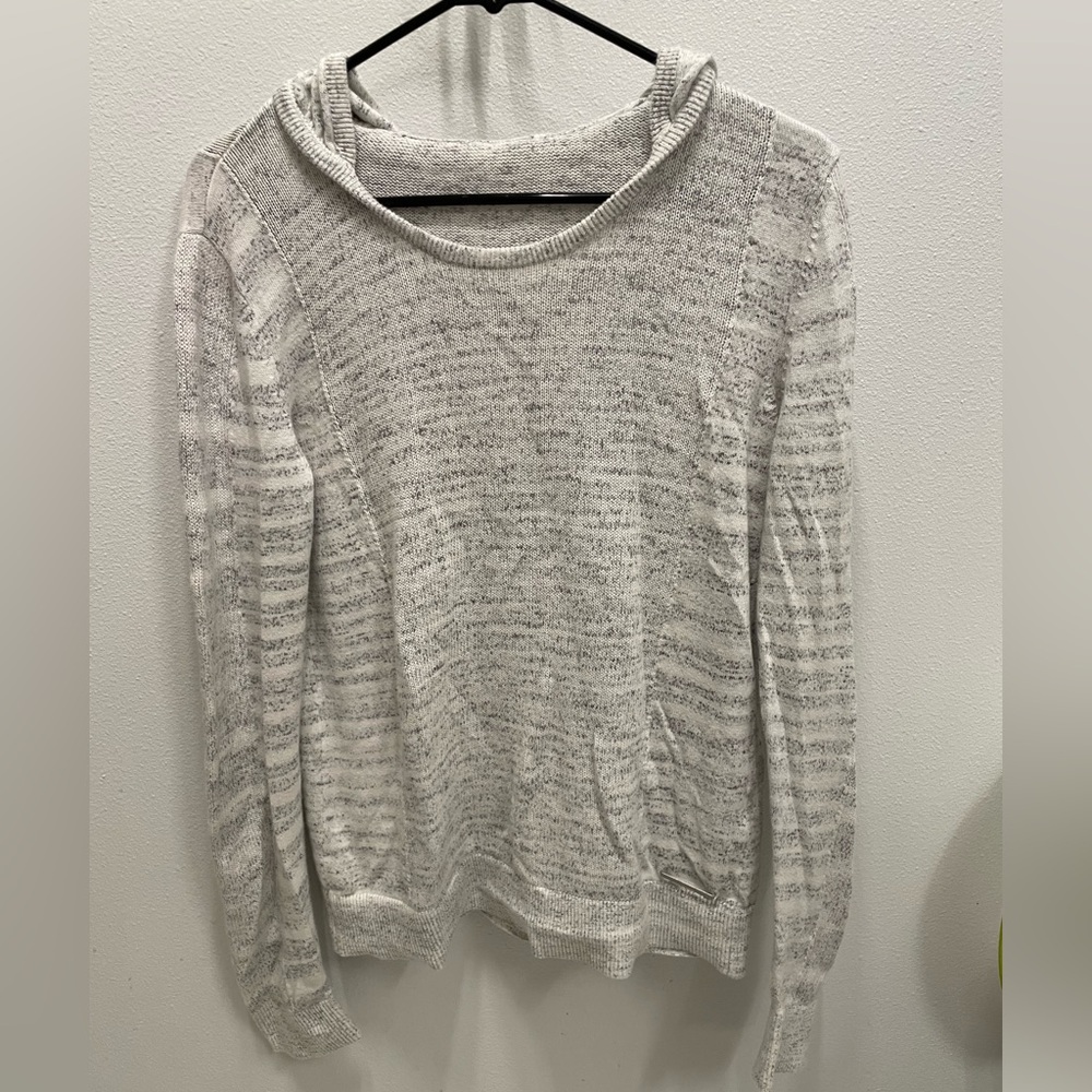 Armani Exchange Woman’s Gray Crew Neck Sweater/Hoodie